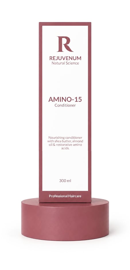 Amino-15 Conditioner on a rose plinth