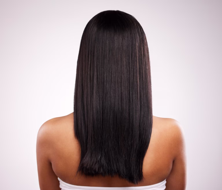 4c hair straightened